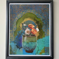 Flowers Pot - Digital Art Print - Floral \n canvas wall art by Habibi Arts & Crafts