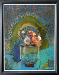 Flowers Pot - Digital Art Print - Floral \n canvas wall art by Habibi Arts & Crafts