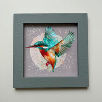 Kingfisher - Digital Art Print - Bird \n canvas wall art by Habibi Arts & Crafts