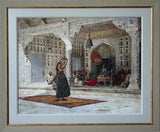 The Nautch - Digital Print - Orientalism \n canvas wall art by Habibi Arts & Crafts