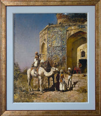 Old Blue Tiled Mosque Outside Of Delhi India - Digital Print - Orientalism \n canvas wall art by Habibi Arts & Crafts