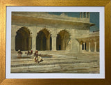 The pearl Mosque Agra - Digital Print - Orientalism \n canvas wall art by Habibi Arts & Crafts