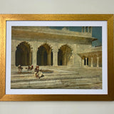 The pearl Mosque Agra - Digital Print - Orientalism \n canvas wall art by Habibi Arts & Crafts