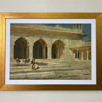 The pearl Mosque Agra - Digital Print - Orientalism \n canvas wall art by Habibi Arts & Crafts