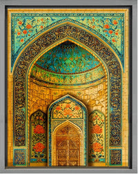 Mehrab - Digital Art Print - Floral \n canvas wall art by Habibi Arts & Crafts